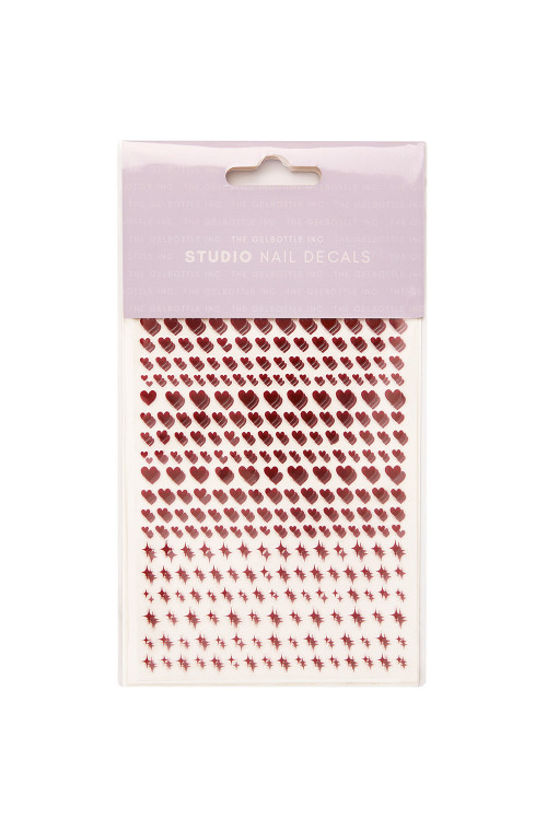 Red Hearts & Twinkles Studio Nail nalepke