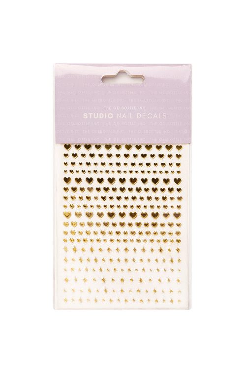 Gold Hearts & Twinkles Studio Nail nalepke